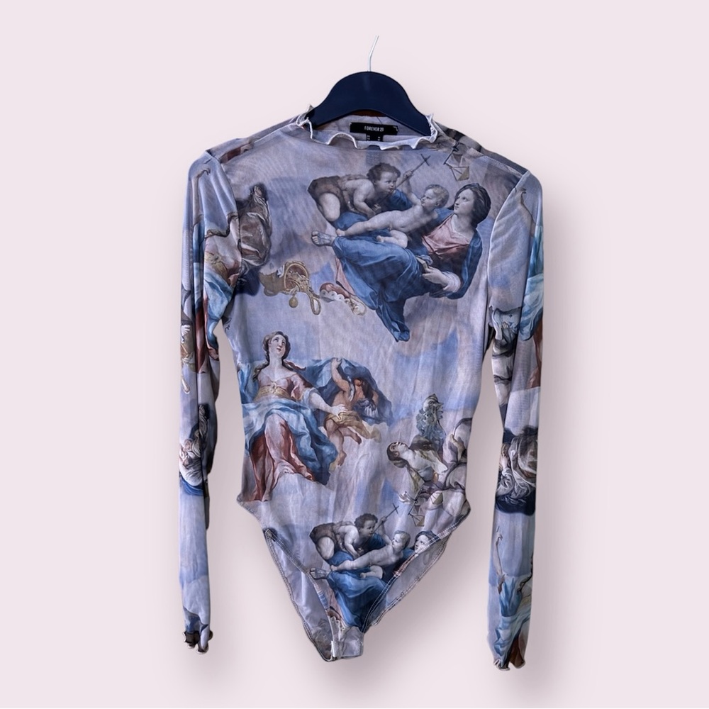 Forever 21 Sheer (Renaissance Painting) Bodysuit
